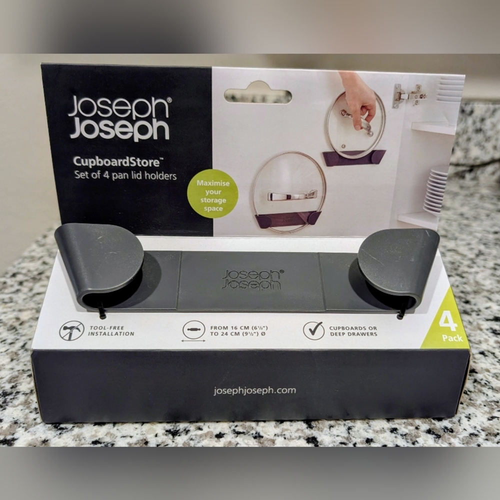 Gray CupboardStore Lid Holder Set